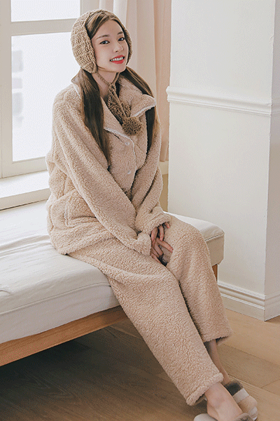구름 겨울 수면잠옷 홈웨어 파자마 투피스 3colors