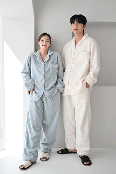 밀키웨이 겨울 수면잠옷 홈웨어 커플 파자마 투피스 6colors