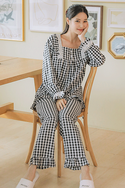 루미 잠옷 여성 홈웨어 파자마 투피스 2colors